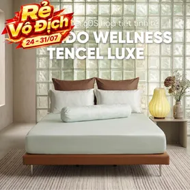 Bộ ga chun Amando Wellness Tencel Luxe Họa Tiết 4CT - Tencel 60S tinh tế