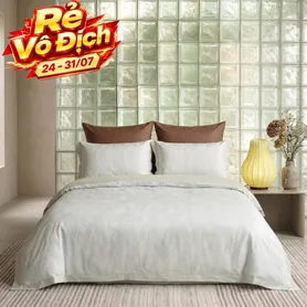 Vỏ chăn chần Tencel 60S họa tiết tinh tế - Amando Wellness Tencel Luxe