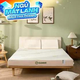 Nệm cao su Gummi Hybrid - công nghệ đa tầng, gấp 2 kháng khuẩn, siêu thoáng mát
