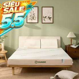 Nệm cao su Gummi Hybrid - công nghệ đa tầng, gấp 2 kháng khuẩn, siêu thoáng mát