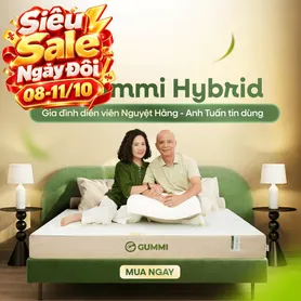 Nệm cao su Gummi Hybrid - công nghệ đa tầng, kháng khuẩn, siêu thoáng mát