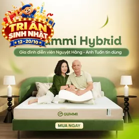 Nệm cao su Gummi Hybrid - công nghệ đa tầng, kháng khuẩn, siêu thoáng mát