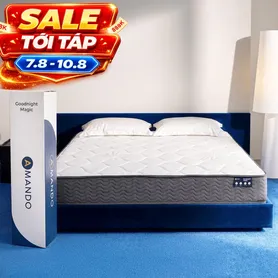 Nệm lò xo túi độc lập thế hệ mới Amando Goodnight Magic nâng đỡ êm ái 20cm