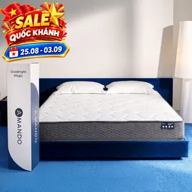 Nệm lò xo túi độc lập thế hệ mới Amando Goodnight Magic nâng đỡ êm ái 20cm