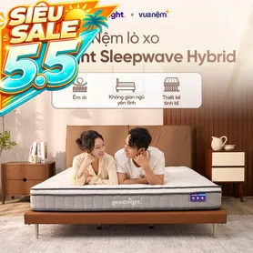 Combo sống chill: Đệm Lò xo Goodnight Sleep Wave Hybrid