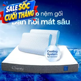 Combo Đàn Hồi Thoáng Khí: 1 đệm Cloud 2.0 + 2 gối Nami