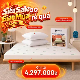 Combo Cao su siêu tiết kiệm: Đệm Cao Su Foam Gummi Lite kèm ga gối