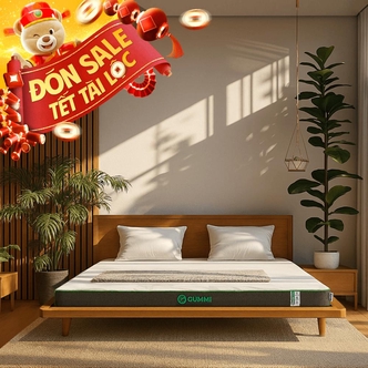 Nệm cao su thiên nhiên Gummi Premium detox giấc ngủ dày 10cm