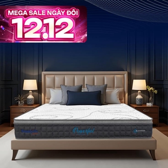 [Mới - Độc quyền] Nệm lò xo túi độc lập 3 vùng Dunlopillo de.Stress Powerful