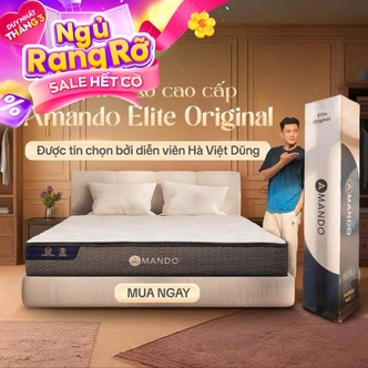 Nệm lò xo Amando Elite Original túi độc lập tiêu chuẩn khách sạn 5 sao dày 23cm
