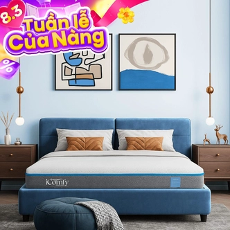 Nệm foam iComfy Coolax massage thoáng mát dày 15cm