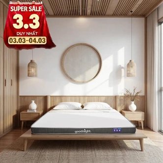 Nệm cao su đa tầng Goodnight Latex Hybrid (Rena) vững chắc, thông thoáng dày 10cm