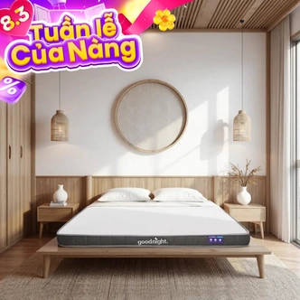 Nệm cao su đa tầng Goodnight Latex Hybrid (Rena) vững chắc, thông thoáng dày 10cm
