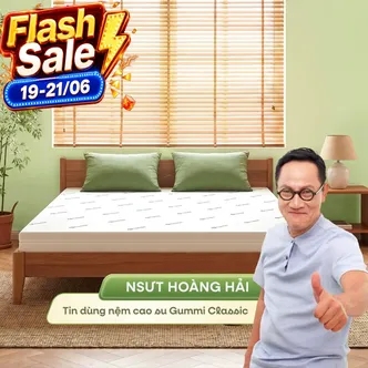 (Giảm 4,5 triệu) Nệm cao su thiên nhiên Gummi Classic thế hệ mới dày 5/10/15cm
