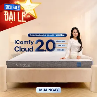 Nệm foam Comfy Cloud 2.0 siêu đàn hồi dày 15cm