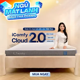 Nệm foam Comfy Cloud 2.0 siêu đàn hồi dày 15cm