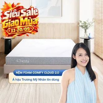 Nệm foam Comfy Cloud 2.0 siêu đàn hồi dày 15cm