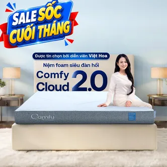 Nệm foam Comfy Cloud 2.0 siêu đàn hồi dày 15cm