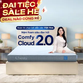 Nệm foam Comfy Cloud 2.0 siêu đàn hồi dày 15cm