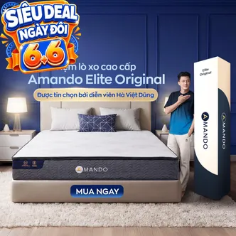 Nệm lò xo Amando Elite Original túi độc lập tiêu chuẩn khách sạn 5 sao dày 23cm