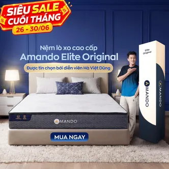 Nệm lò xo Amando Elite Original túi độc lập tiêu chuẩn khách sạn 5 sao dày 23cm