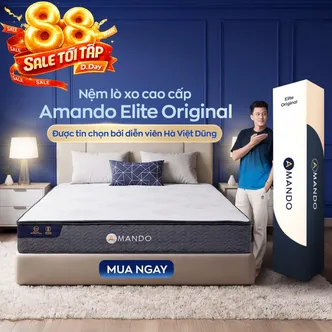 Nệm lò xo Amando Elite Original túi độc lập tiêu chuẩn khách sạn 5 sao dày 23cm
