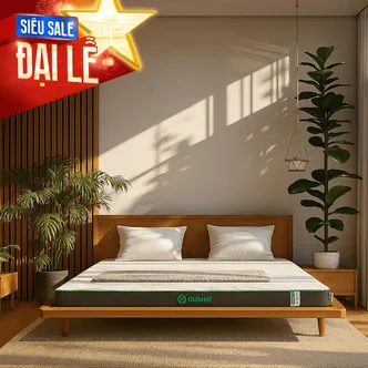 Nệm cao su thiên nhiên Gummi Premium detox giấc ngủ dày 10cm