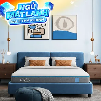 [BST Ngủ Mát] Nệm foam iComfy Coolax Mát Sâu Đa Tầng Massage Dày 15cm