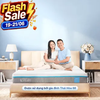 [BST Ngủ Mát] Nệm foam iComfy Coolax đa tầng thoáng mát, massage thư giãn dày 15cm