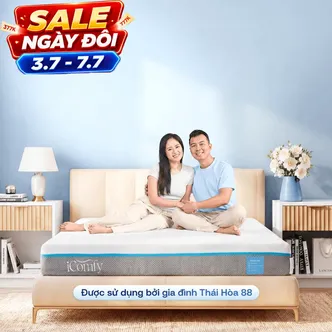[BST Ngủ Mát] Nệm foam iComfy Coolax đa tầng thoáng mát, massage thư giãn dày 15cm