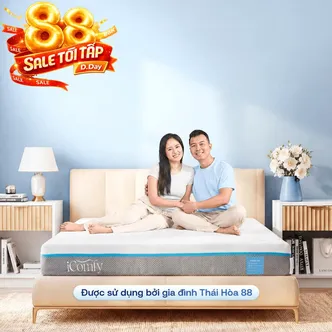 [BST Ngủ Mát] Nệm foam iComfy Coolax đa tầng thoáng mát, massage thư giãn dày 15cm