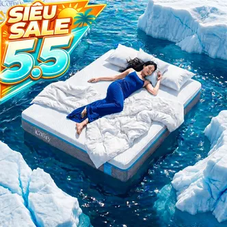 [BST Ngủ Mát] Nệm foam iComfy Coolax Mát Sâu Đa Tầng Massage Dày 15cm