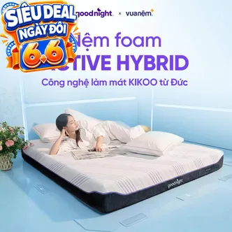 Nệm foam Kikoo Mát Lạnh Goodnight Active Hybrid Từ Đức