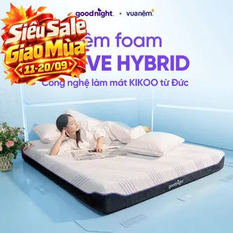 (Phiên bản 2026 - Gấp 3 Kikoo) Nệm foam Mát Lạnh Goodnight Active Hybrid