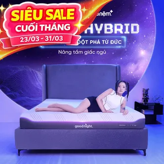 Nệm foam công nghệ Đức Goodnight Active Hybrid dày 20cm