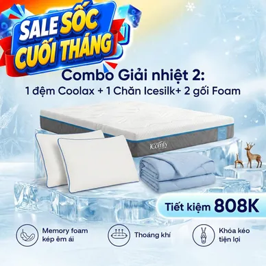 Combo Giải nhiệt 2: Đệm Coolax - Tiết kiệm 808K - Ảnh 2
