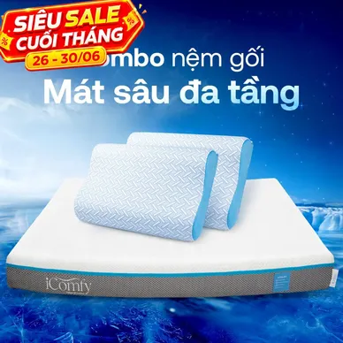 Combo Mát Sâu Đa Tầng: 1 đệm Coolax + 2 gối Nami - Ảnh 2