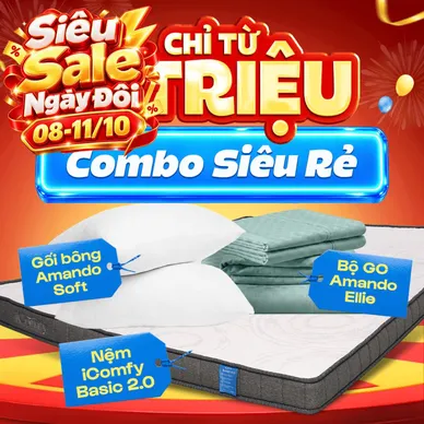 Combo Siêu Rẻ 1: Nệm Foam iComfy Basic 2.0 Kèm Ga + 2 Gối - Ảnh 2