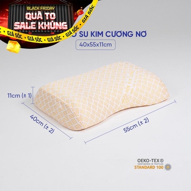 Gối Cao Su Kim Cương Nơ - Ảnh 2