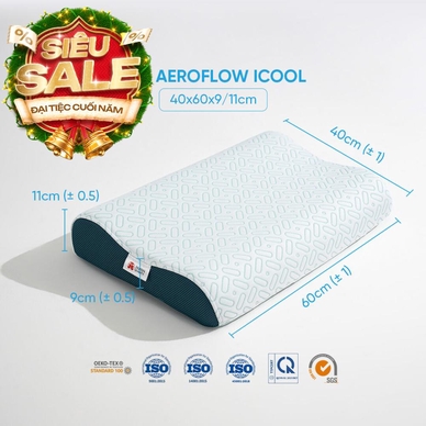 Gối foam Aeroflow iCool làm mát công thái học - Ảnh 2
