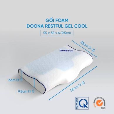 Gối foam Doona Restful công thái học giảm đau cổ vai gáy - Ảnh 2