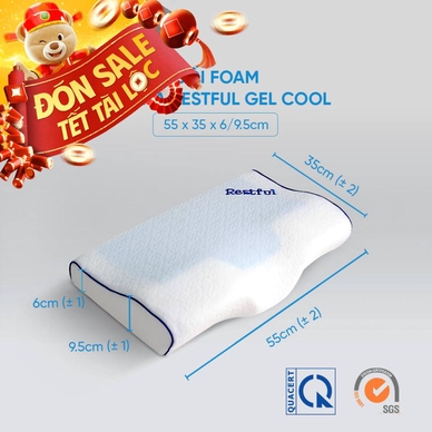 Gối foam Doona Restful công thái học giảm đau cổ vai gáy - Ảnh 2