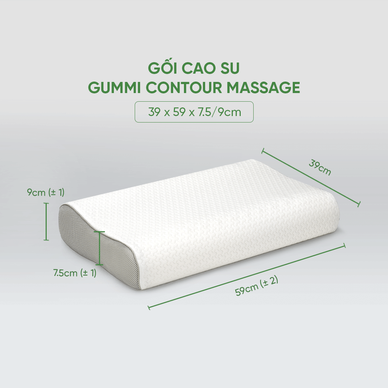Gối cao su Gummi Contour Massage 100% thiên nhiên công thái học - Thumbnail