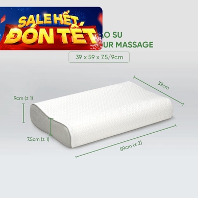 Gối cao su Gummi Contour Massage 100% thiên nhiên công thái học - Thumbnail