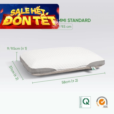 Gối cao su Gummi Standard 100% thiên nhiên thoáng khí - Ảnh 2