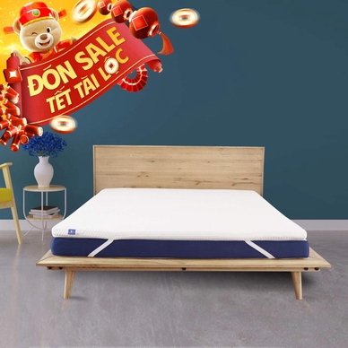 Topper memory foam Goodnight Carina tinh chất trà xanh - Ảnh 2