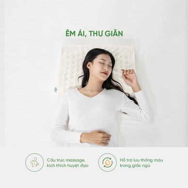 Gối cao su Gummi Oren 100% thiên nhiên massage cổ vai gáy - Ảnh 4