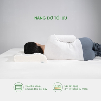 Gối cao su Gummi Oren 100% thiên nhiên massage cổ vai gáy - Ảnh 5