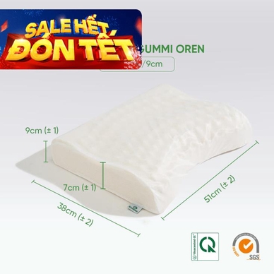 Gối cao su Gummi Oren 100% thiên nhiên massage cổ vai gáy - Ảnh 2
