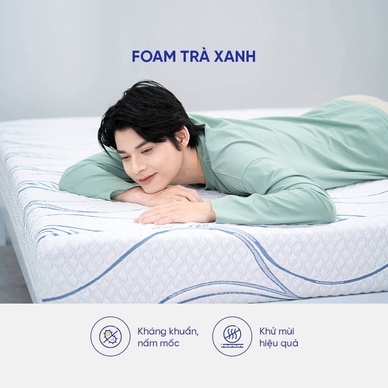 Nệm foam Goodnight Luna 3 vùng massage kháng khuẩn dày 20cm - Ảnh 6